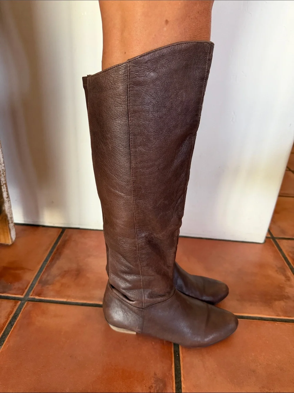Steve Madden Creation Tall Brown Leather Over-the-Knee Boots